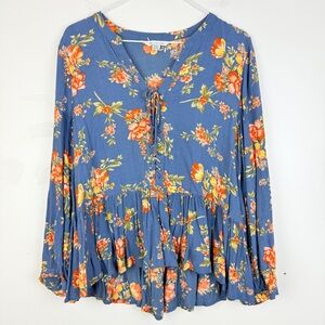 American Eagle Floral Festival Whisical Cottagecore Blouse